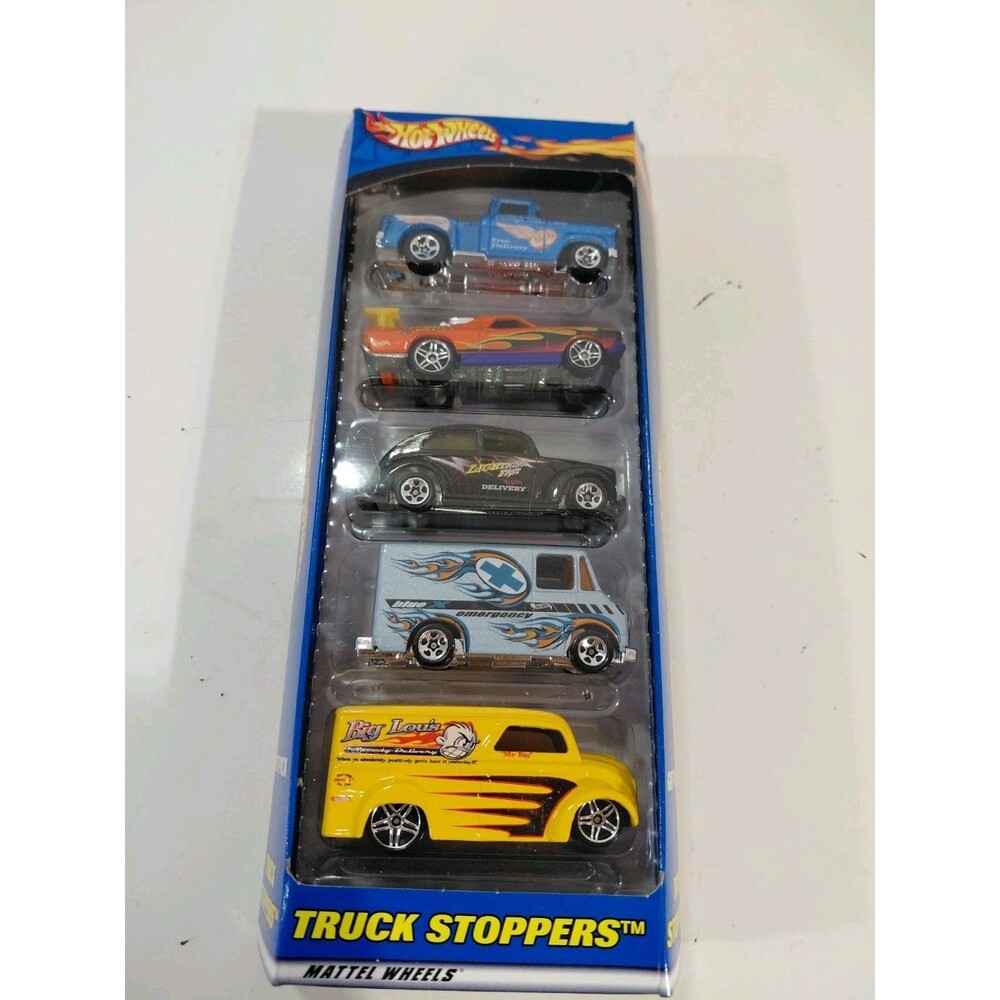 NIP Hot Wheels Truck Stoppers 1:64 Die Cast Gift Pack (Delivery Van Pickup Truck